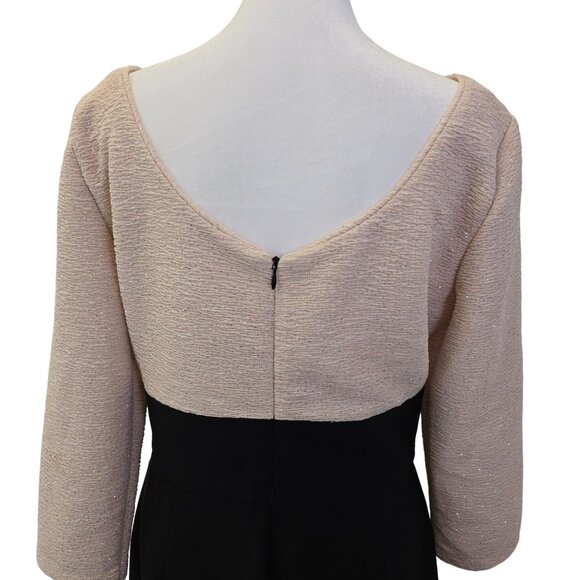 London Times Mixed Media Sparkle Bodice Midi Dress Size 10 - Picture 5 of 7